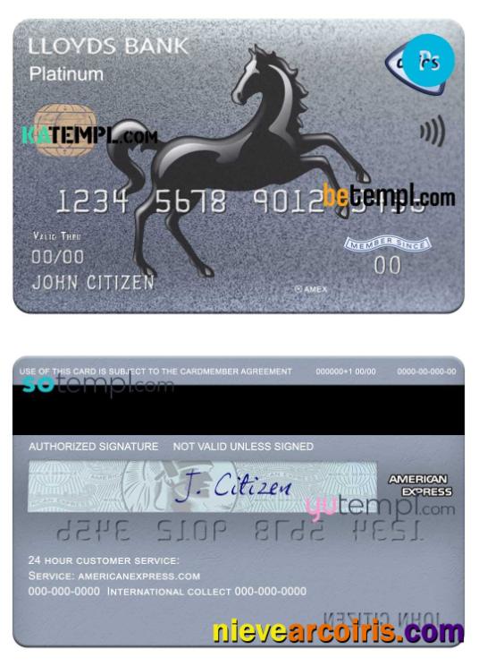 United Kingdom Lloyds american express platinum card